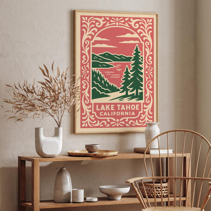 Lake Tahoe Poster - California Landscape Travel Wall Art