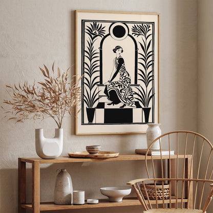 Art Deco Woman Portrait Art Print