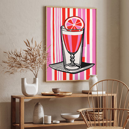 Pink Drink Pop Art Kitchen Wall Decor 2024