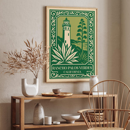 Rancho Palos Verdes California Travel Poster