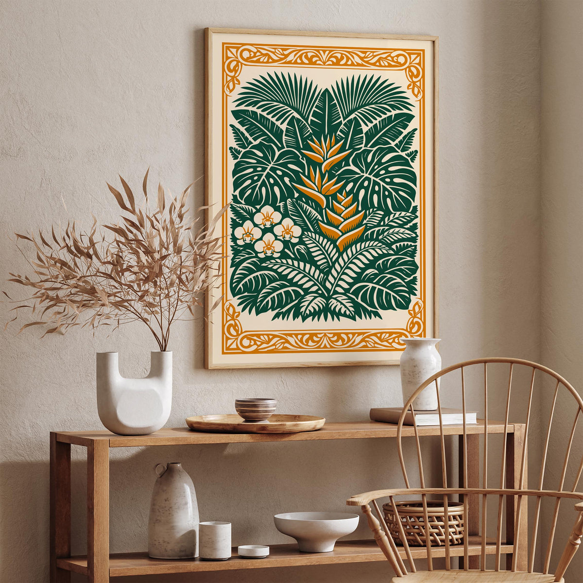 Tropical Botanical Nature Art Poster