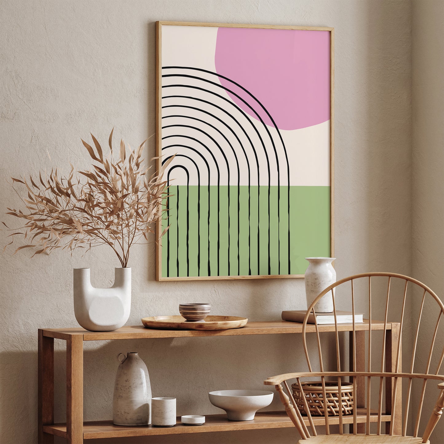 Mid Century Modern Pastel Wall Art