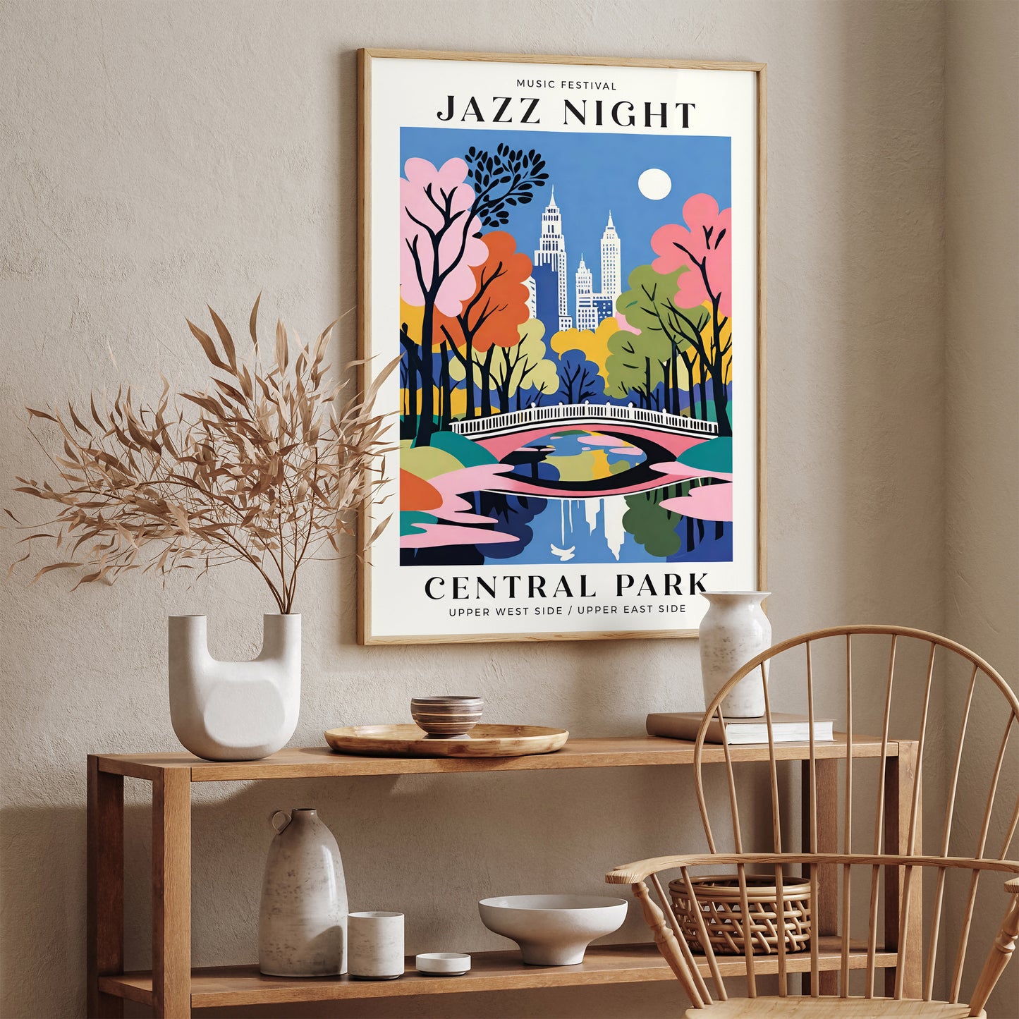 Jazz Night in Central Park Music Art Print