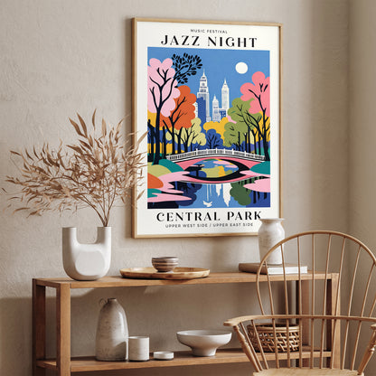 Jazz Night in Central Park Music Art Print