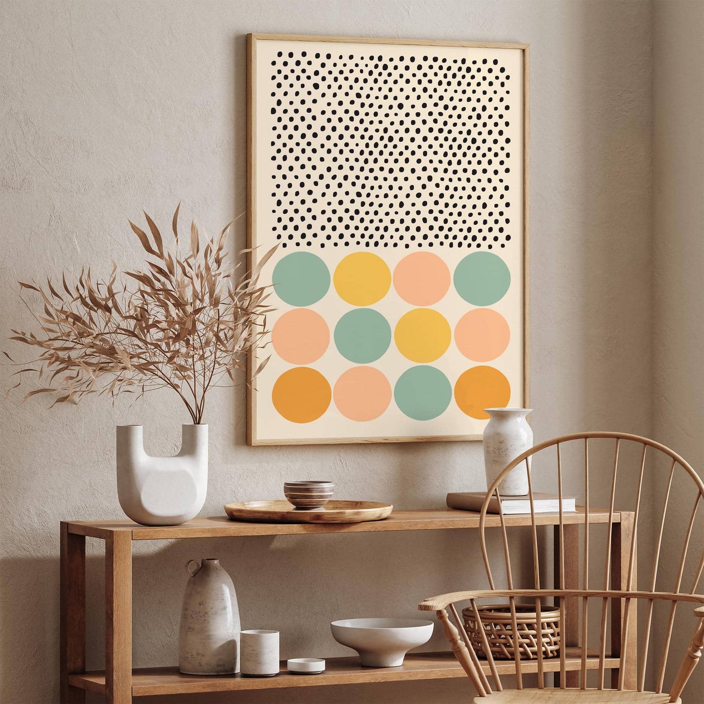 Abstract Dots & Spots Wall Art - Retro Vibe Home Decor