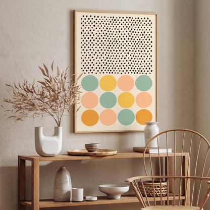 Abstract Dots & Spots Wall Art - Retro Vibe Home Decor
