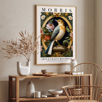 William Morris Art Nouveau Bird Poster