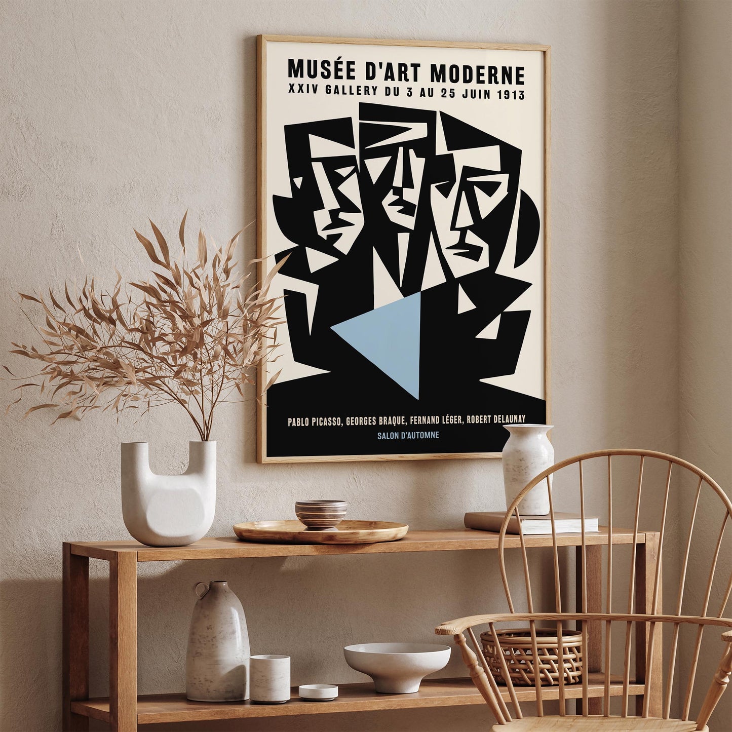 Paris Cubism Exhibition Poster - Vintage Picasso Inspired Print