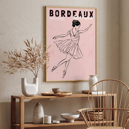 Bordeaux French Ballerina Poster