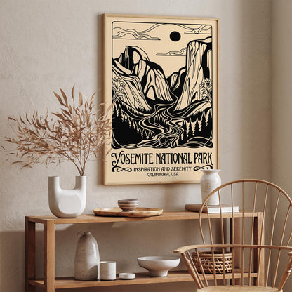 Vintage Yosemite National Park Poster