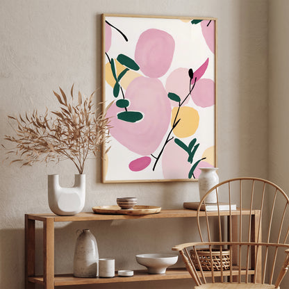 Pink Modern Abstract Art Painting