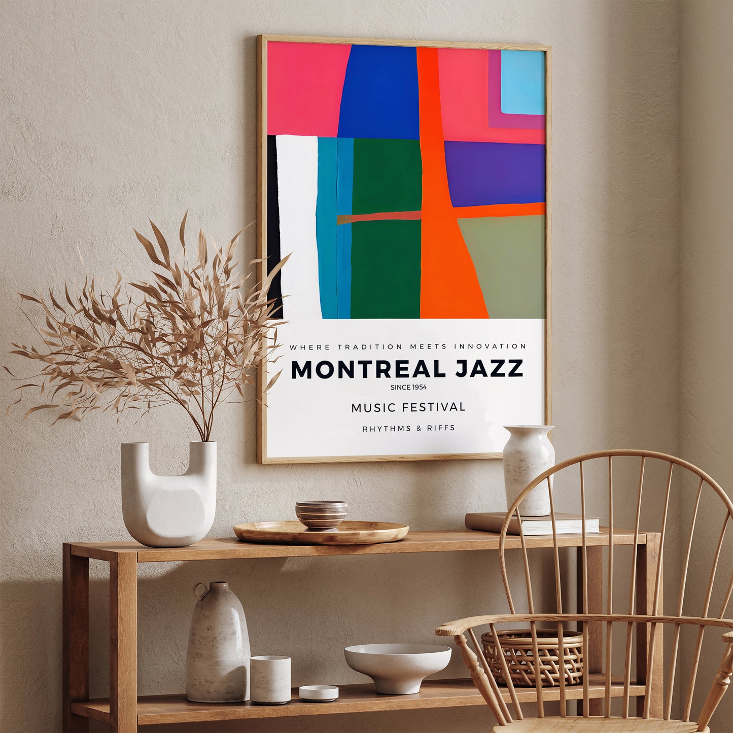 Jazz Festival Mid Century Modern Style Wall Art