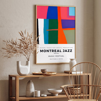 Jazz Festival Mid Century Modern Style Wall Art