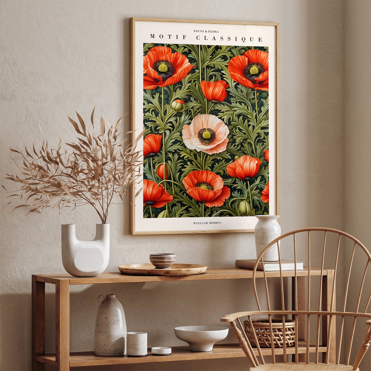 William Morris Poppy Garden Poster