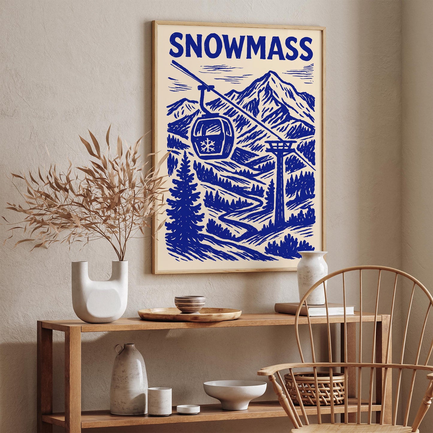 Snowmass Blue Travel Poster