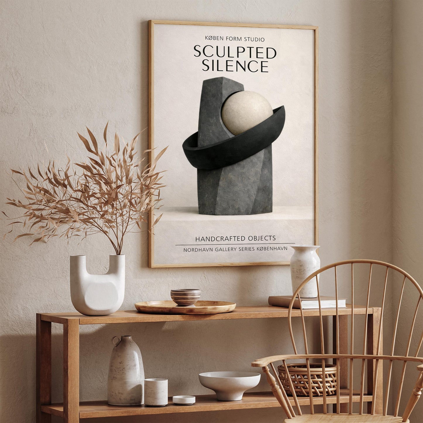 Sculpted Silence Exhibition Poster