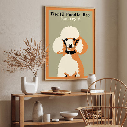 World Poodle Day Vintage Art Print