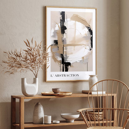 Beige Modern Abstract No.6 Poster