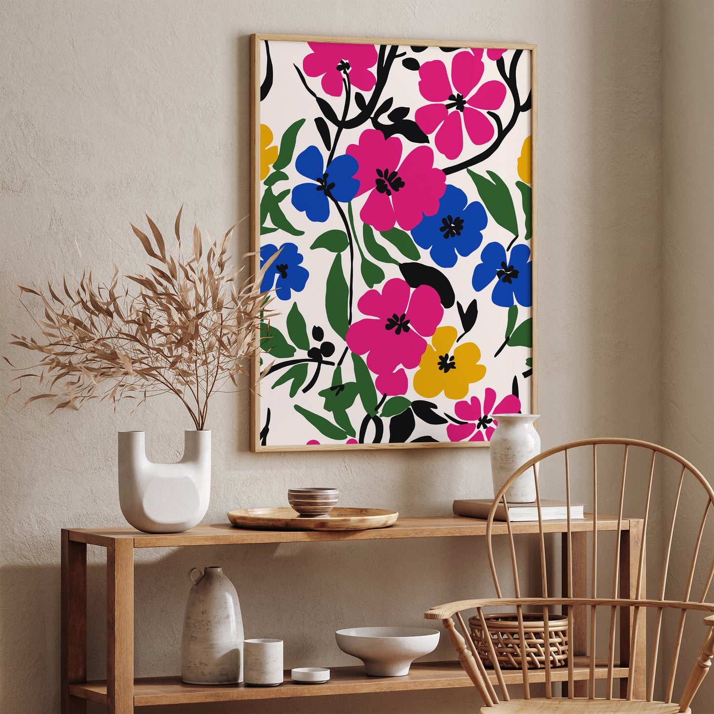 Colorful Flowers Art Print 2024