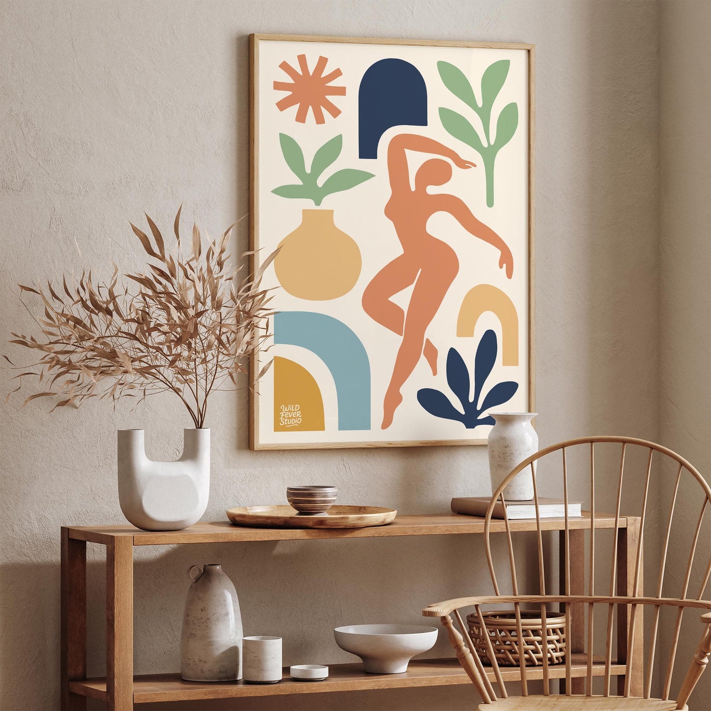 Modern Abstract Cut Outs - Colorful Wall Art Print