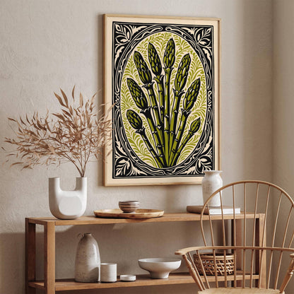 Asparagus Poster Kitchen Wall Art Decor