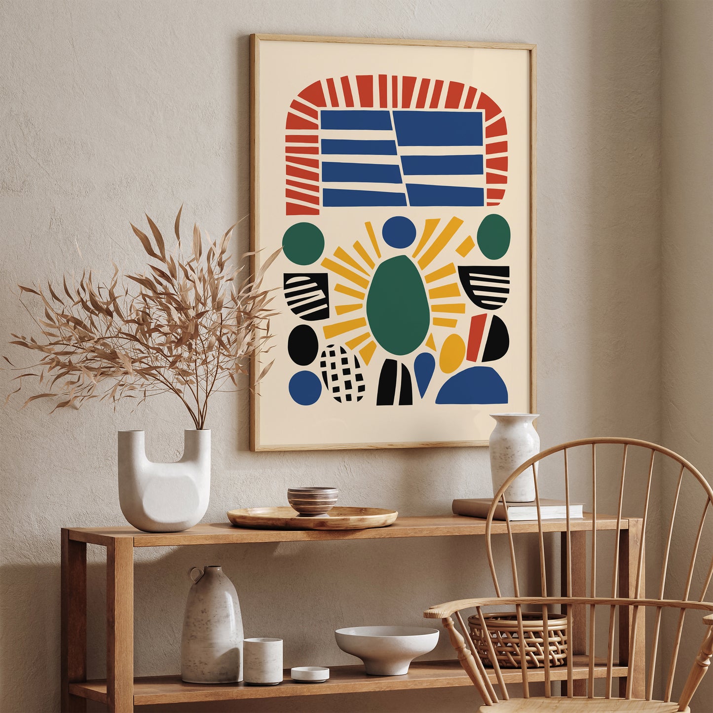 Retro Cut Outs Abstract Wall Art