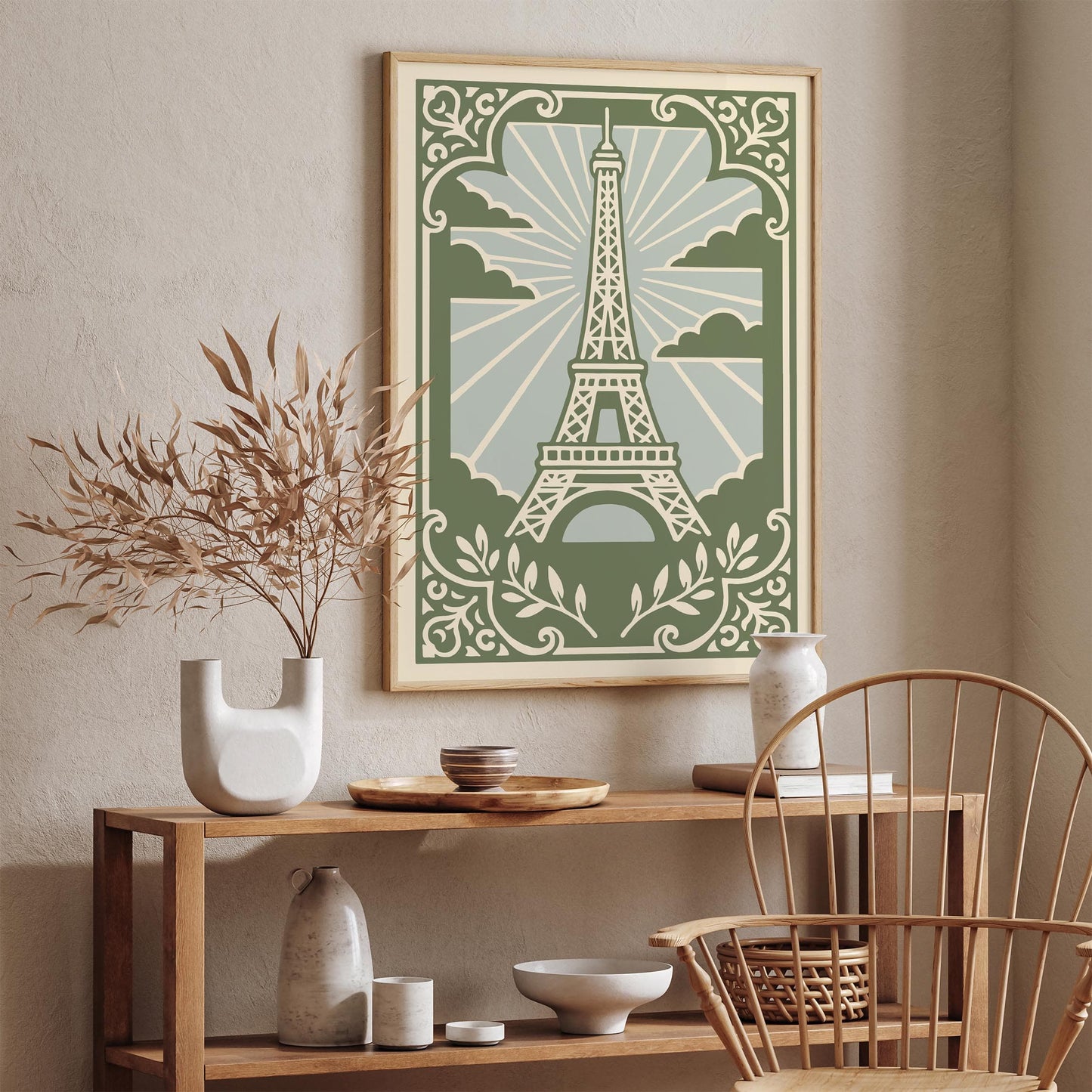 French Eiffel Tower Print - Chateau Style Art