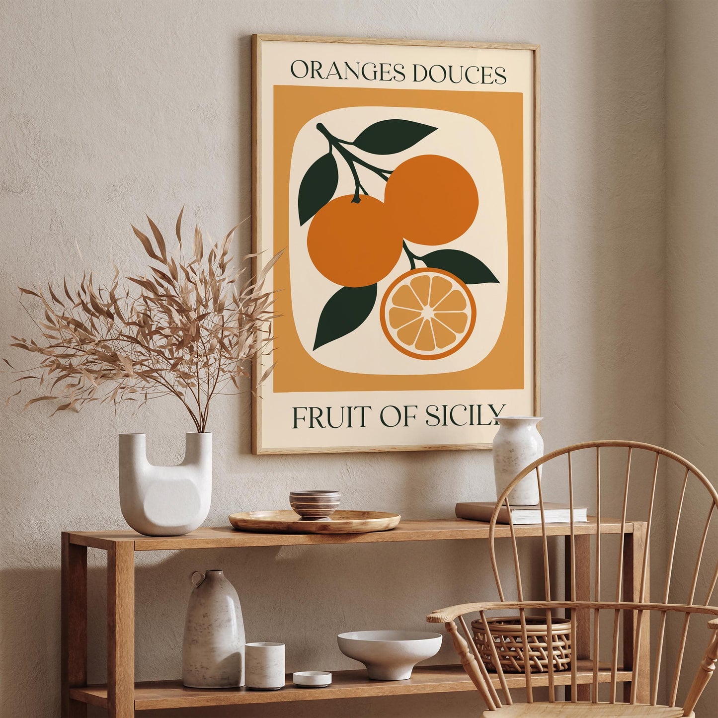 Oranges Douces Fruit of Sicily Poster