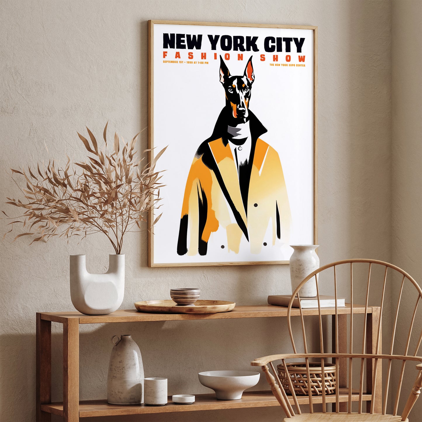 NYC Fashion Show Doberman Poster