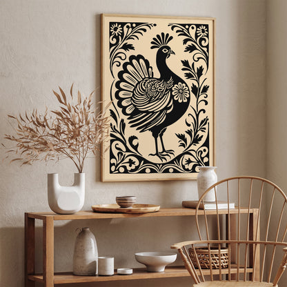 Turkey Bird Print Farmhouse Kitchen Wall Decoration