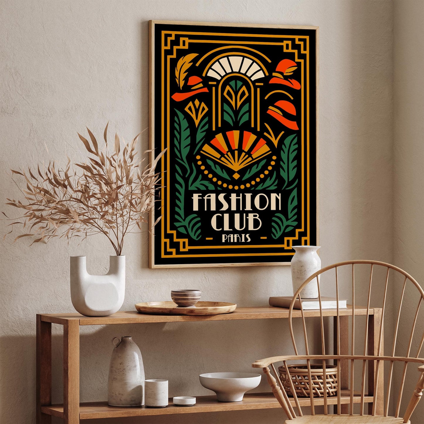 Fashion Club Paris, Art Deco Style 1920 Poster