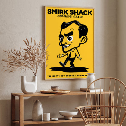 Comedy Club - Smirk Shack - Retro Advertising Poster