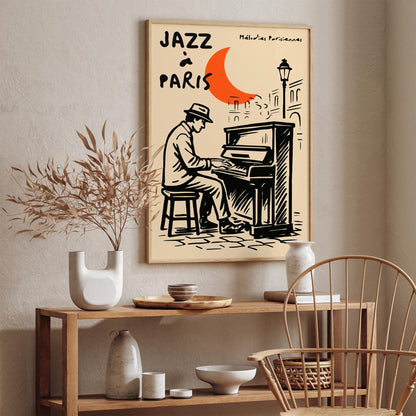 Jazz à Paris Vintage Music Poster