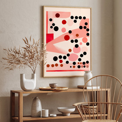 MCM Pink Shades Dots Pattern Art Print