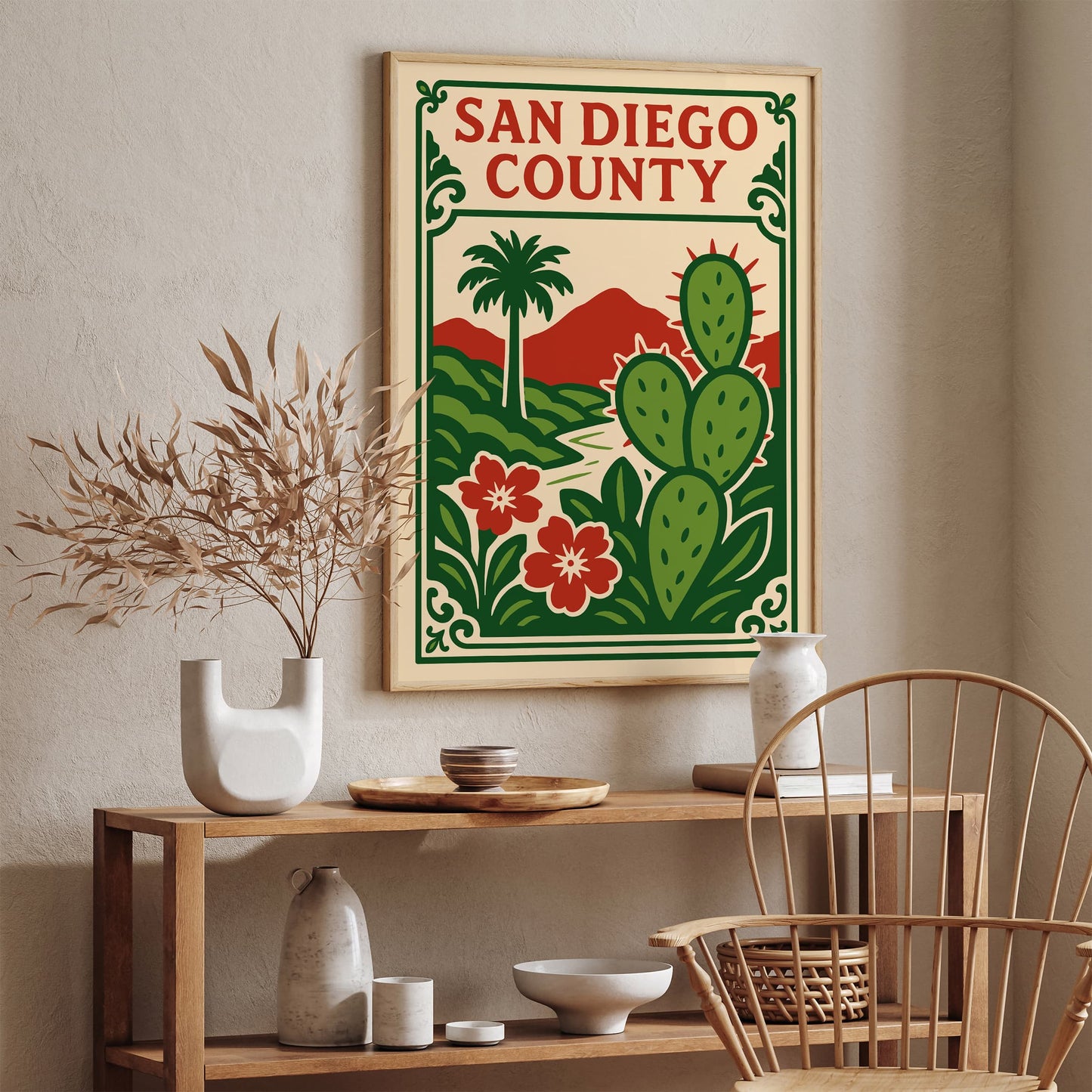 San Diego County Poster - Nature Landscape Art Print