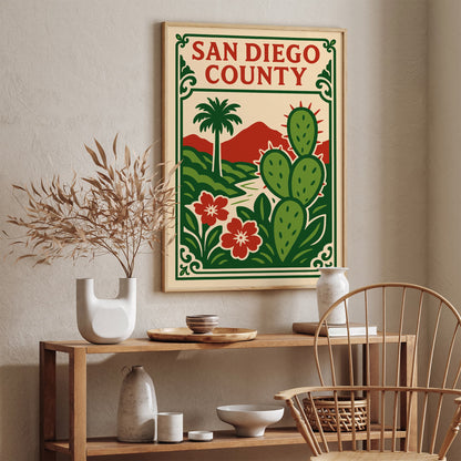 San Diego County Poster - Nature Landscape Art Print