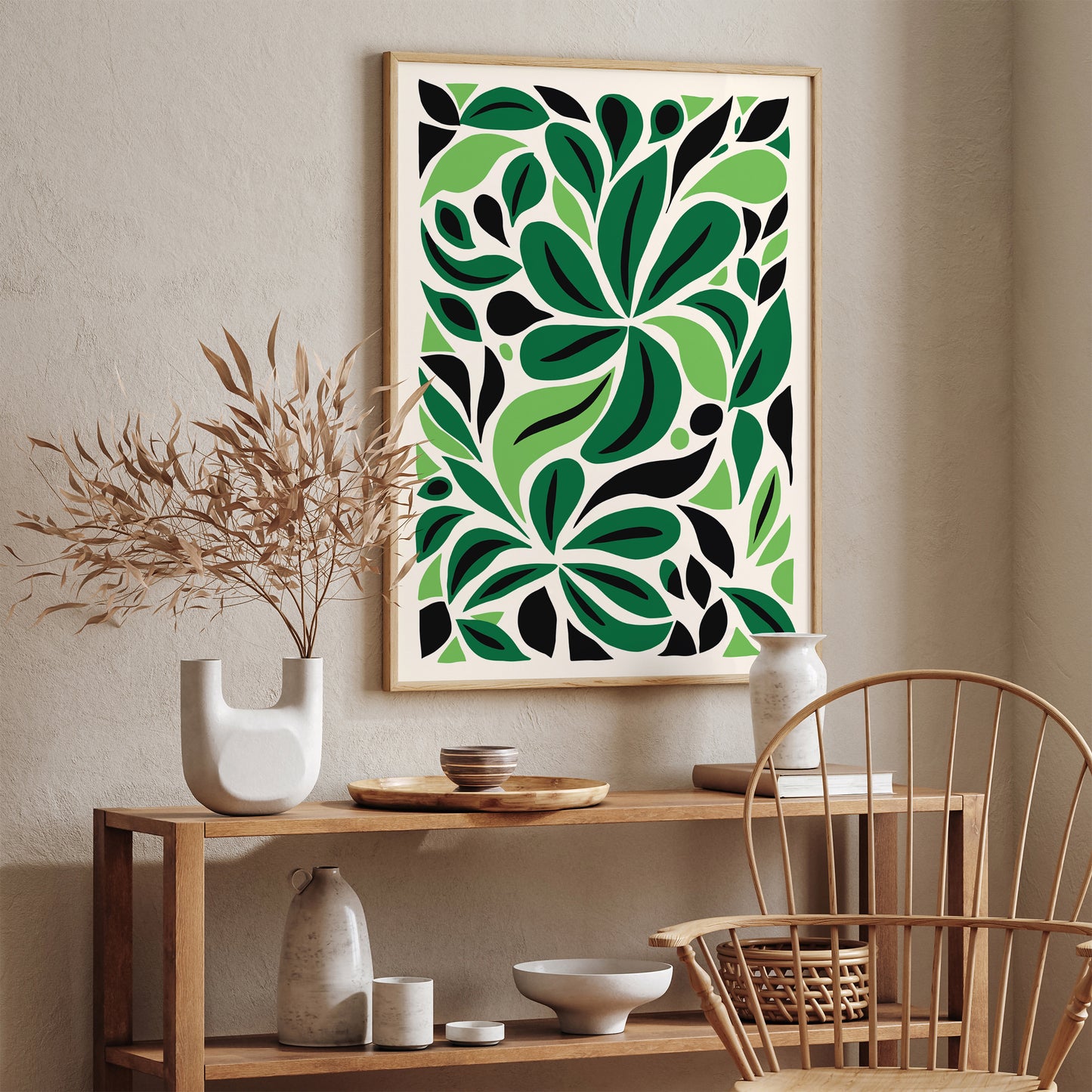 Green Cut Outs Nature Art Print 2024