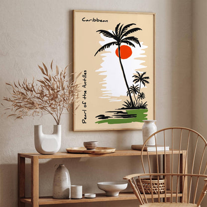 Pearl of the Antilles Caribbean Travel Poster