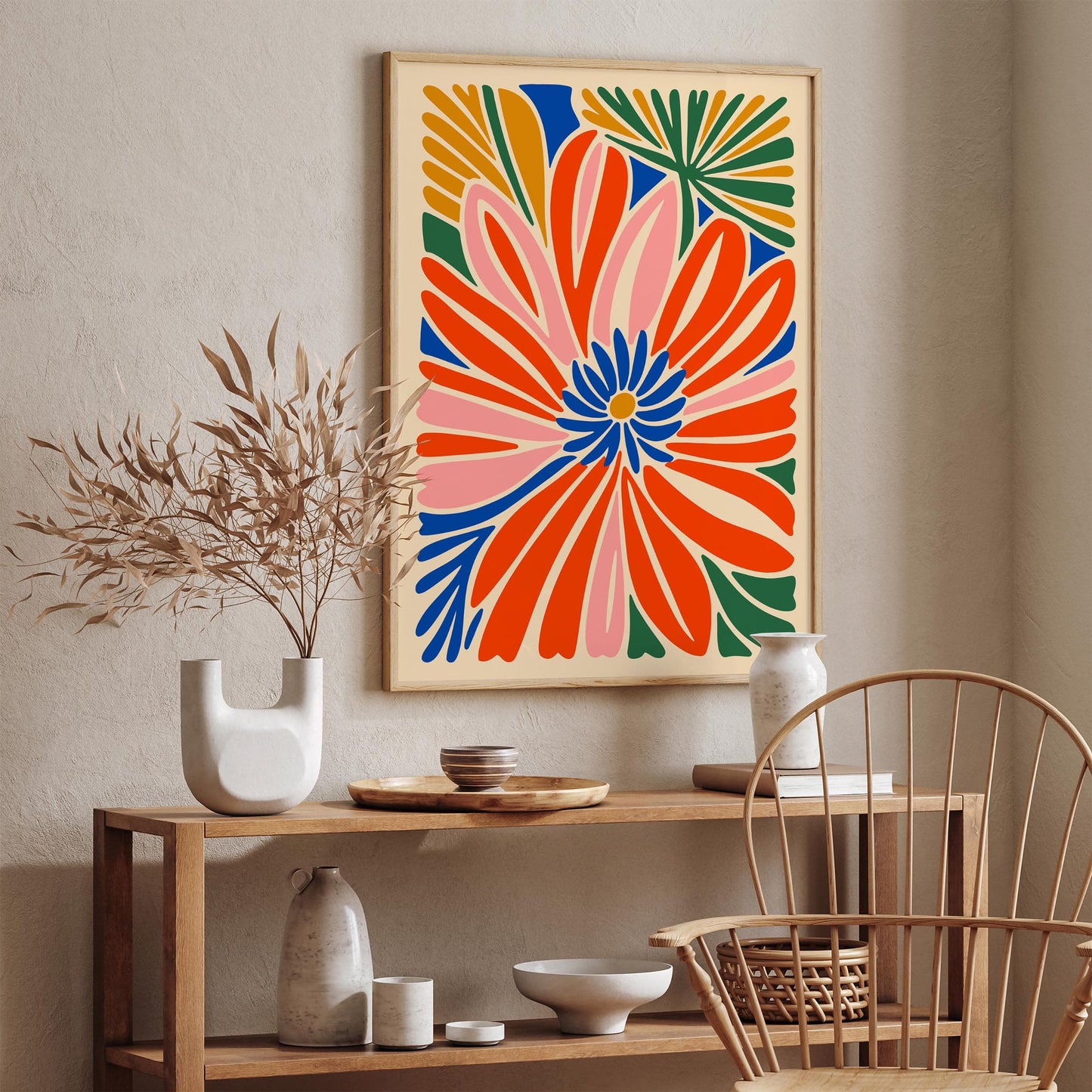 Colorful Eclectic Flower Poster