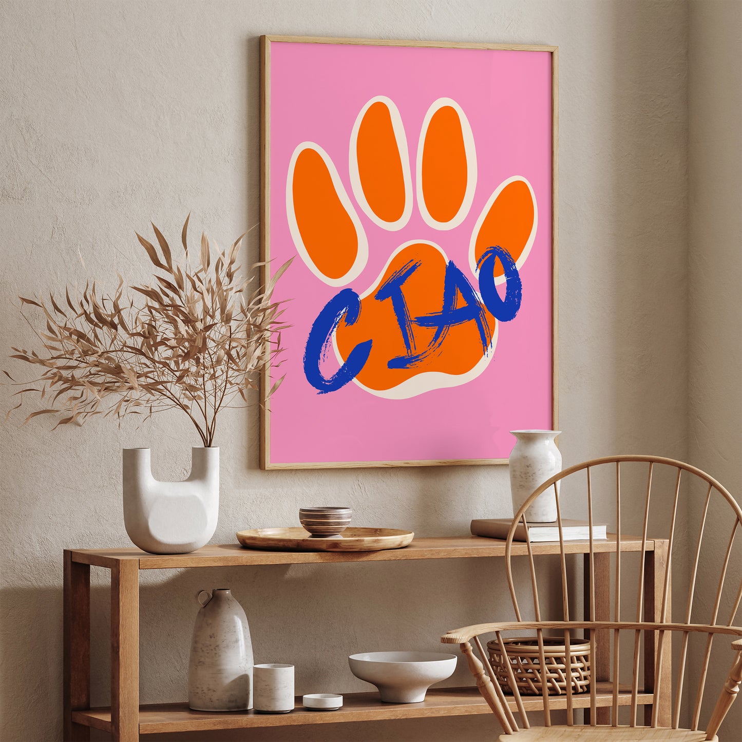 Ciao Pop Art Cats Paw Wall Art 2024