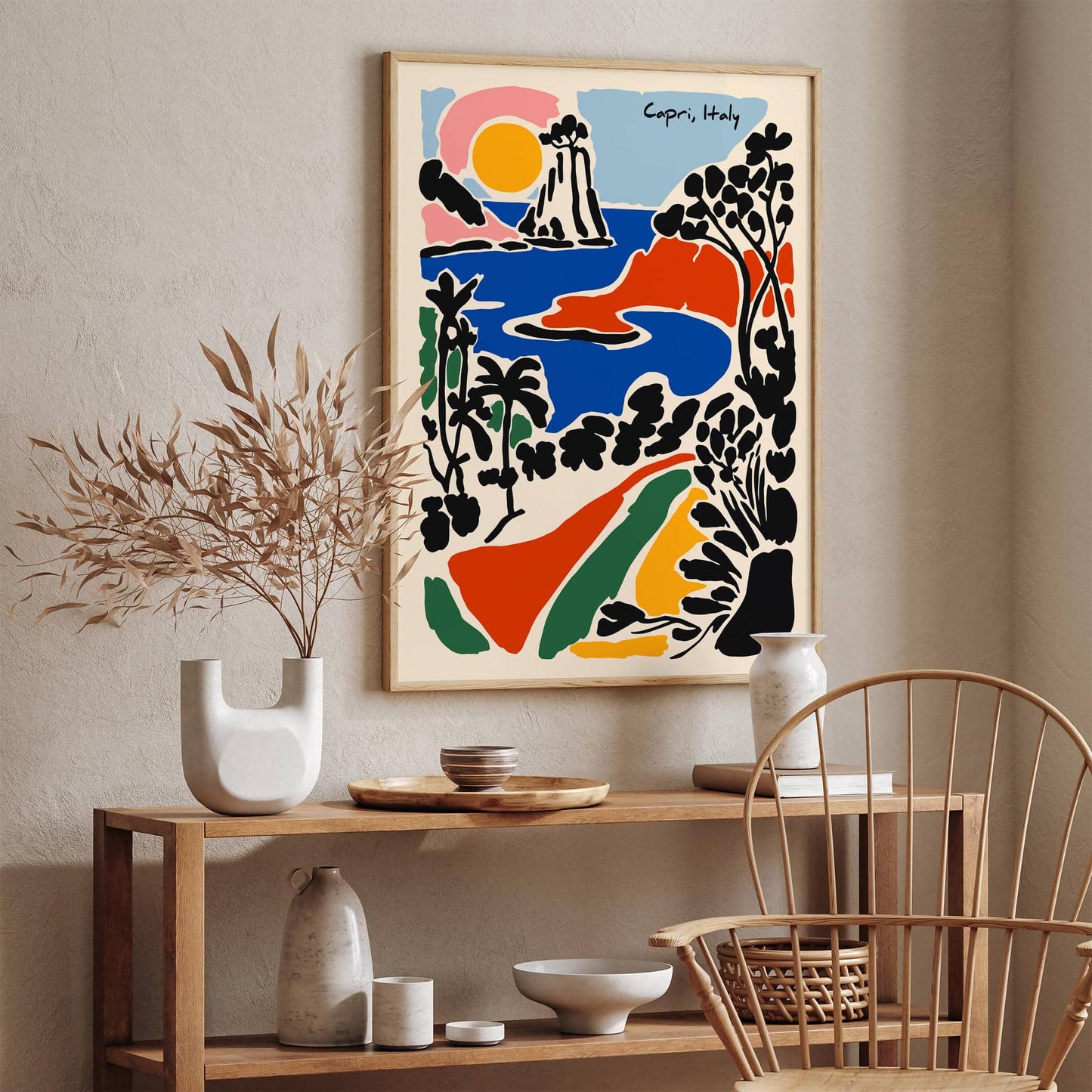 Colorful Capri Italy Art Print