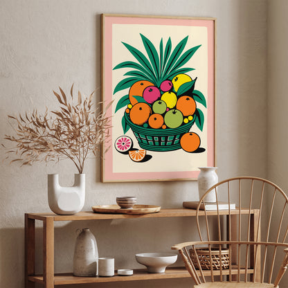 Retro Farmhouse Decor Fruit Wall Art