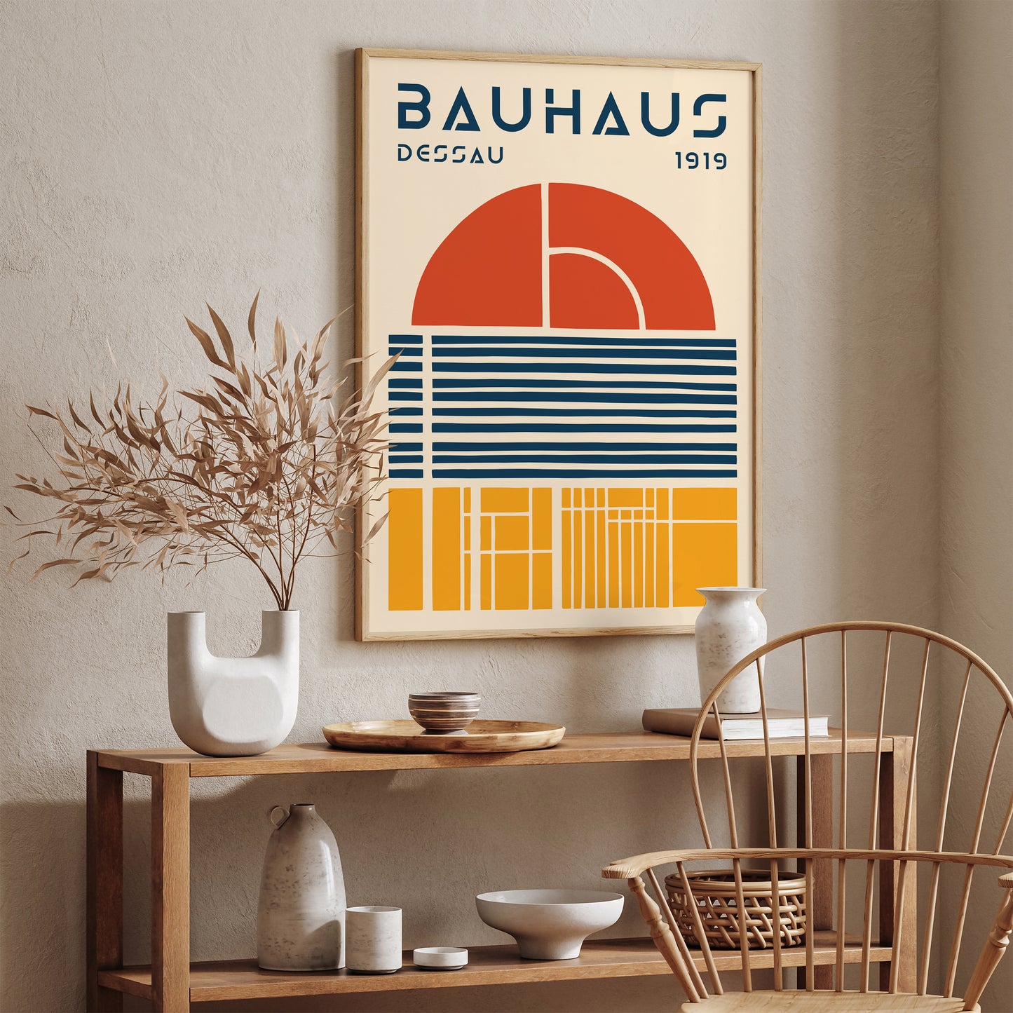 Bauhaus Dessau 1919 Retro Art Print