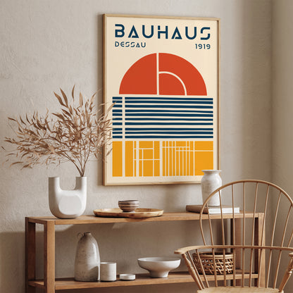 Bauhaus Dessau 1919 Retro Art Print