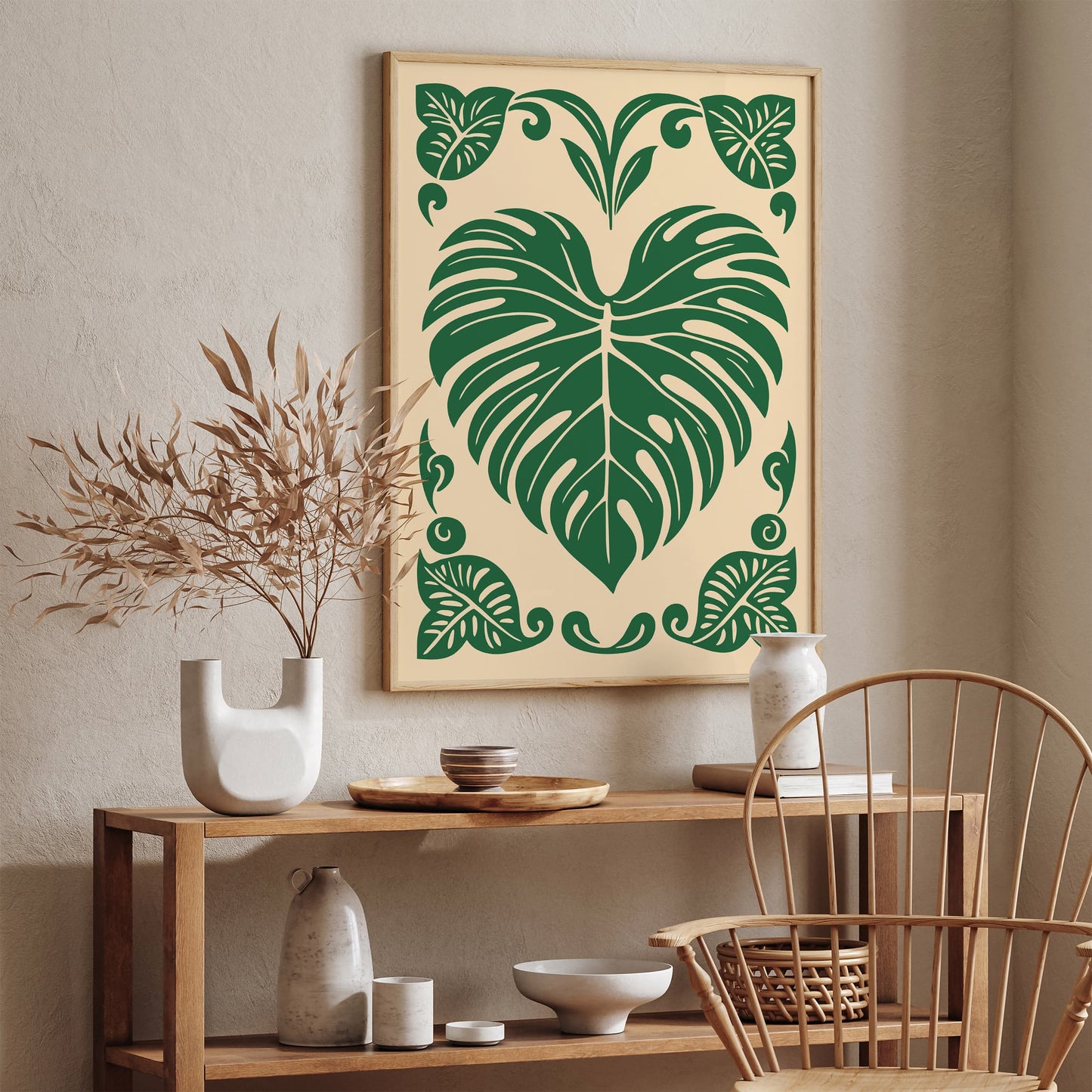 Monstera Love Green Poster