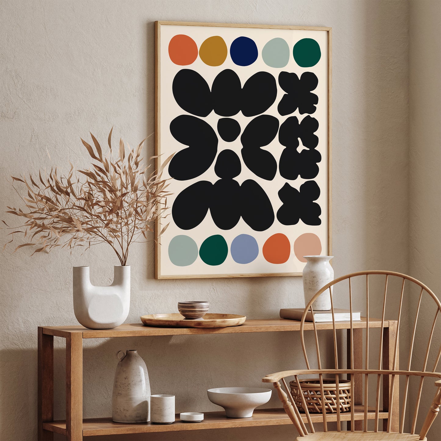 Mid Century Modern Abstract Poster Print - Retro Wall Art