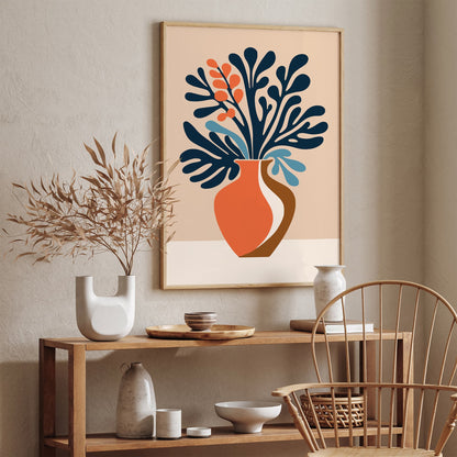 Bohemian Floral Wall Art - Matisse Inspired Print