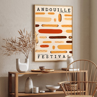 Andouille Sausage Festival 2023 Retro Poster