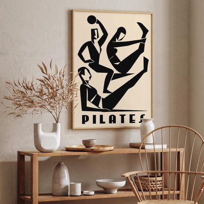 Modern Pilates Poster - Gym Wall Art Decor Print
