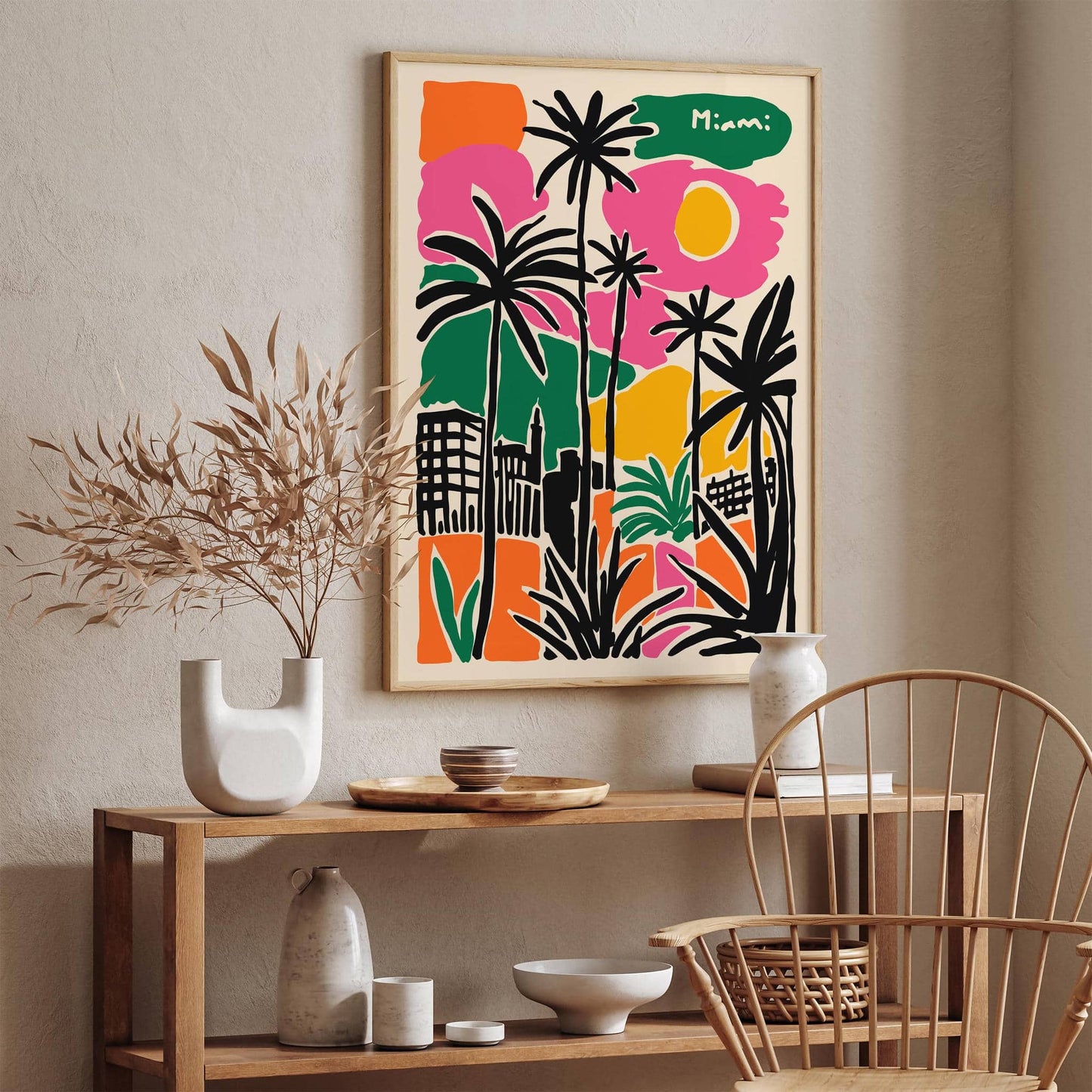 Miami Abstract Travel Poster
